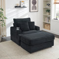 39-Inch Soft-Seat Single Sofa With Footrests Equipped With A Cup Holder Corduroy Fabric Is Highly Suitable for Use In The Living Room Or Bedroom
